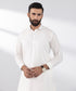 Men's Stitched 2 PC White Cotton Suit